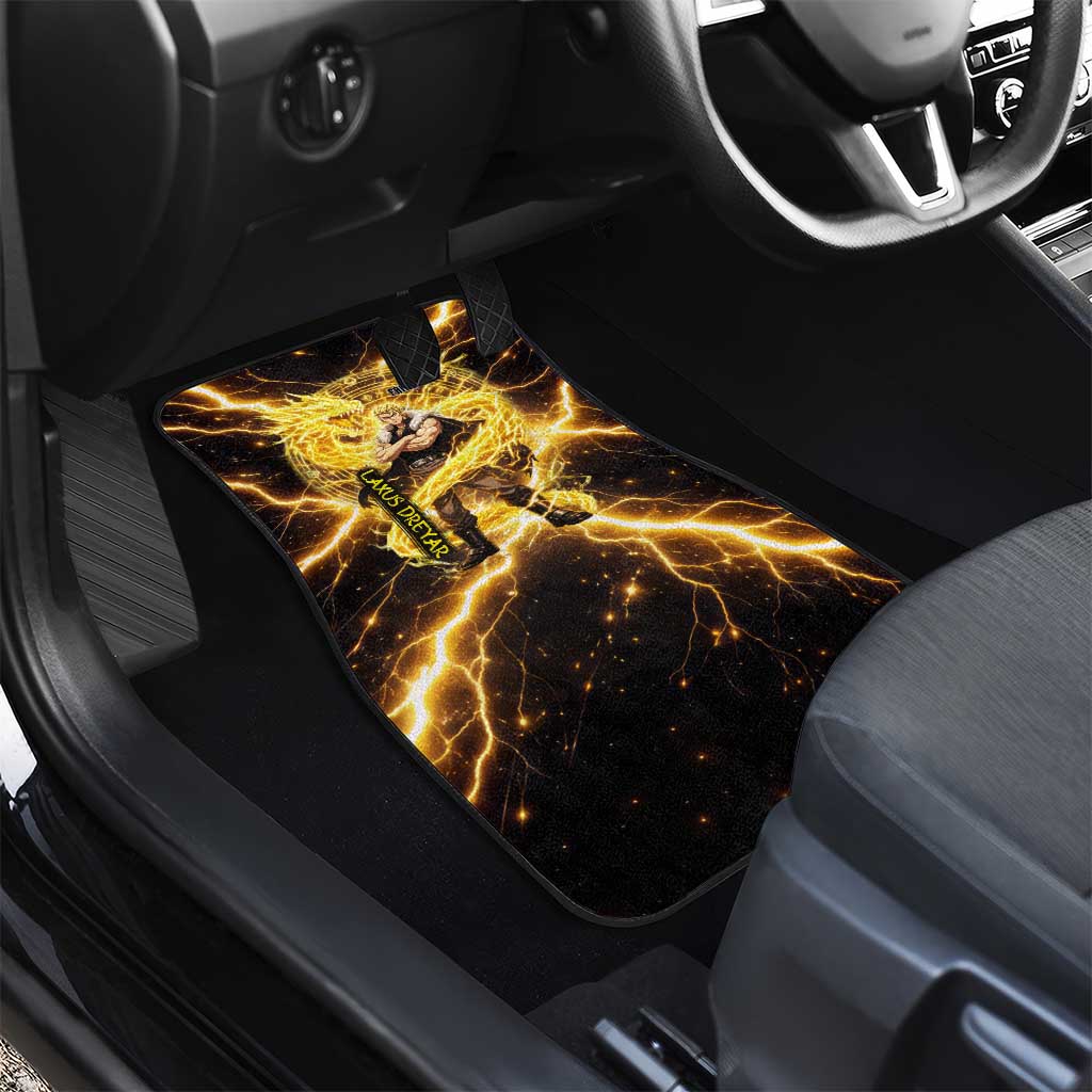 Laxus Dreyar Fairy Tail Car Mats Lightning Dragon Anime Style with Electric Surge Visuals