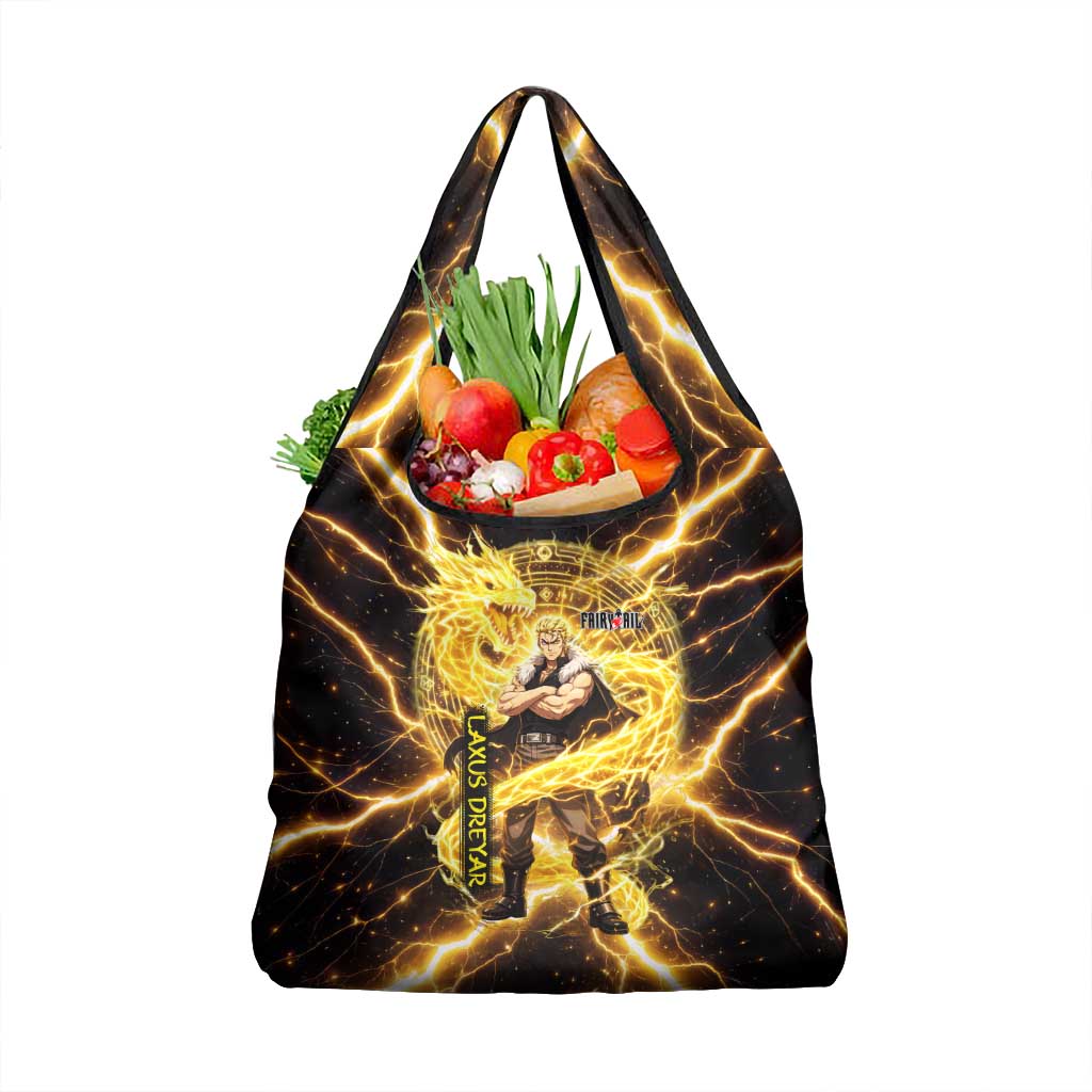 Laxus Dreyar Fairy Tail Grocery Bag Lightning Dragon Anime Style with Electric Surge Visuals