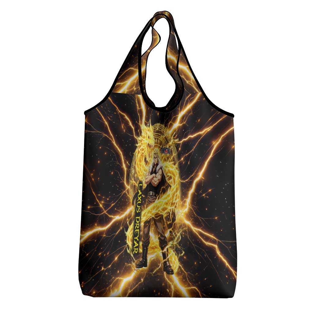 Laxus Dreyar Fairy Tail Grocery Bag Lightning Dragon Anime Style with Electric Surge Visuals