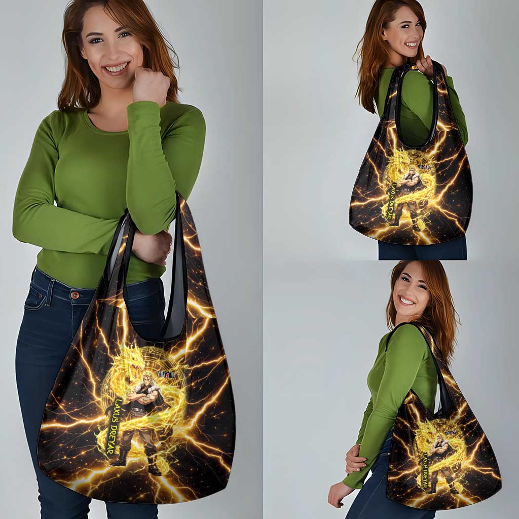 Laxus Dreyar Fairy Tail Grocery Bag Lightning Dragon Anime Style with Electric Surge Visuals