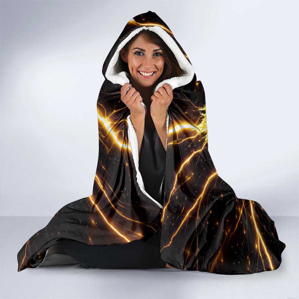 Laxus Dreyar Fairy Tail Hooded Blanket Lightning Dragon Anime Style with Electric Surge Visuals