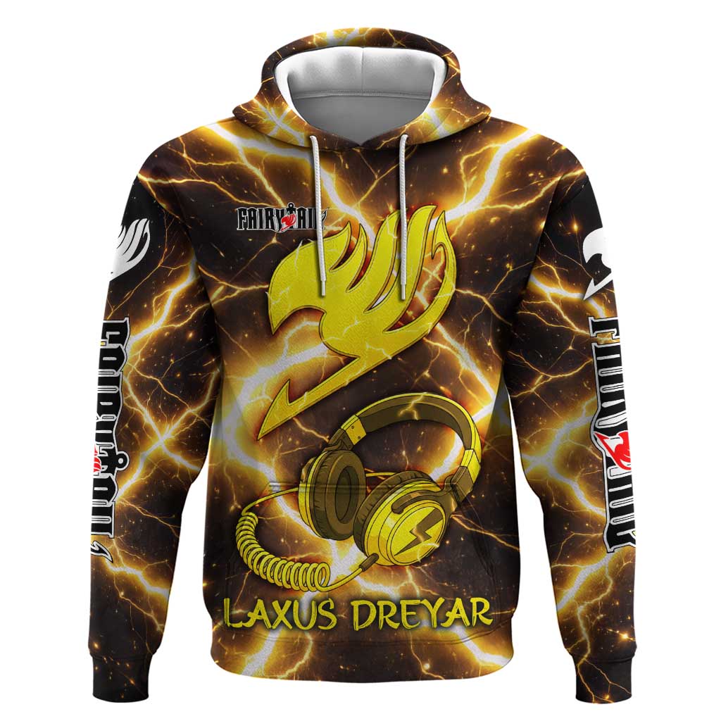 Laxus Dreyar Fairy Tail Hoodie Lightning Dragon Anime Style with Electric Surge Visuals