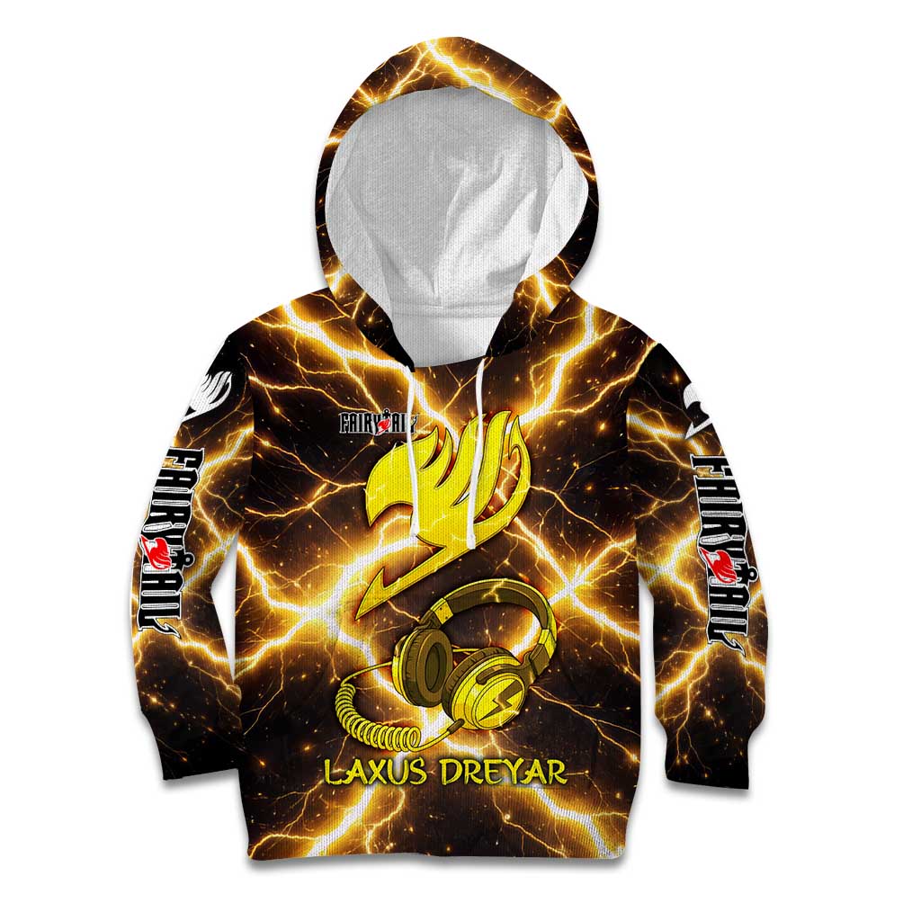 Laxus Dreyar Fairy Tail Kid Hoodie Lightning Dragon Anime Style with Electric Surge Visuals