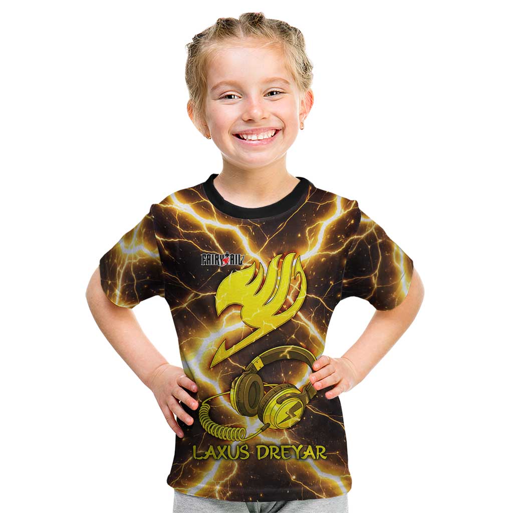 Laxus Dreyar Fairy Tail Kid T Shirt Lightning Dragon Anime Style with Electric Surge Visuals