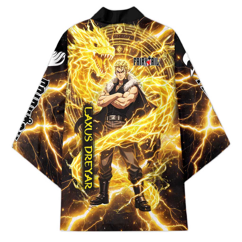 Laxus Dreyar Fairy Tail Kimono Lightning Dragon Anime Style with Electric Surge Visuals