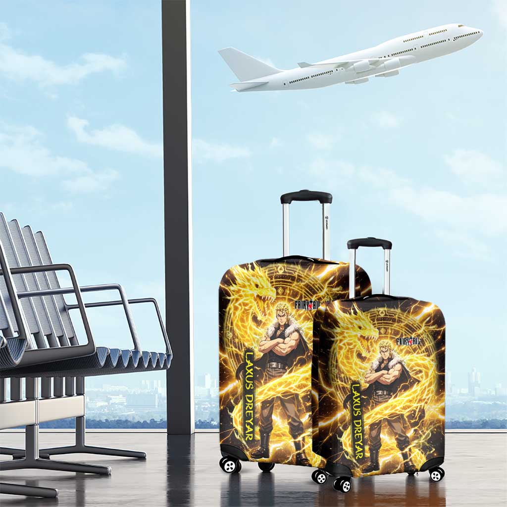 Laxus Dreyar Fairy Tail Luggage Cover Lightning Dragon Anime Style with Electric Surge Visuals