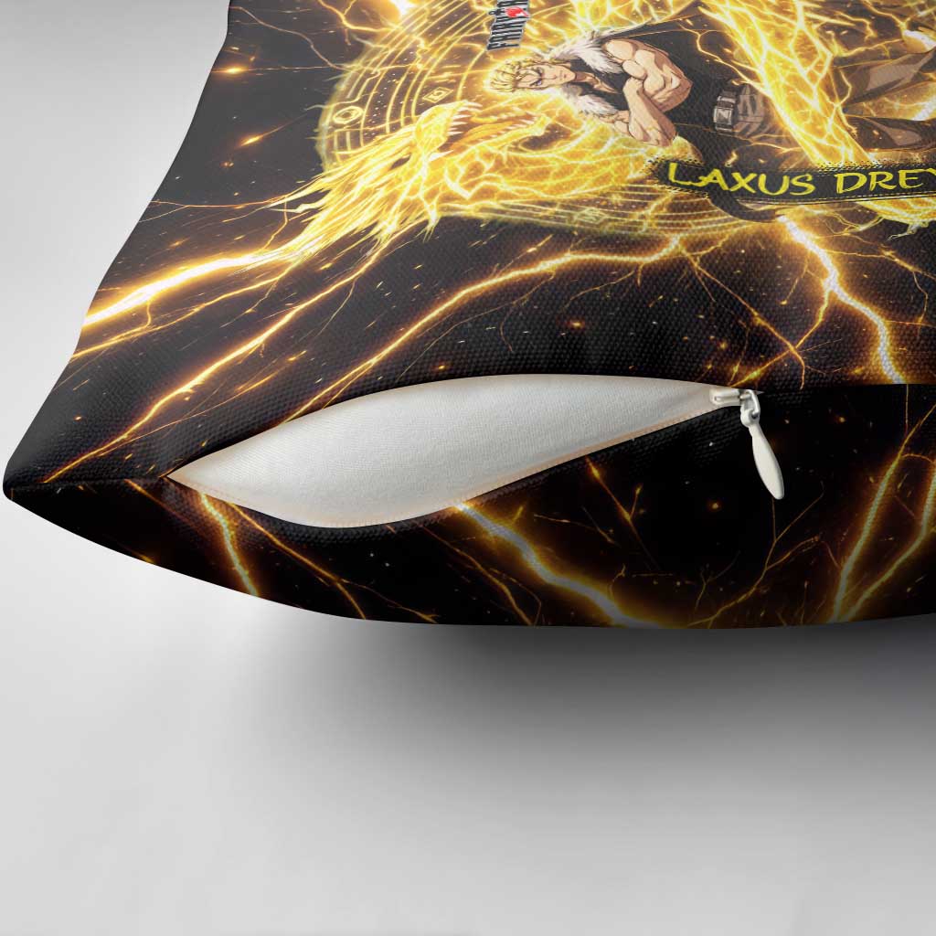 Laxus Dreyar Fairy Tail Pillow Cover Lightning Dragon Anime Style with Electric Surge Visuals