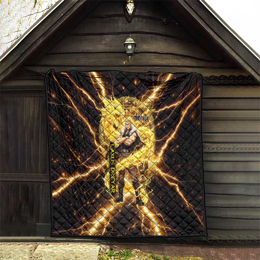Laxus Dreyar Fairy Tail Quilt Lightning Dragon Anime Style with Electric Surge Visuals