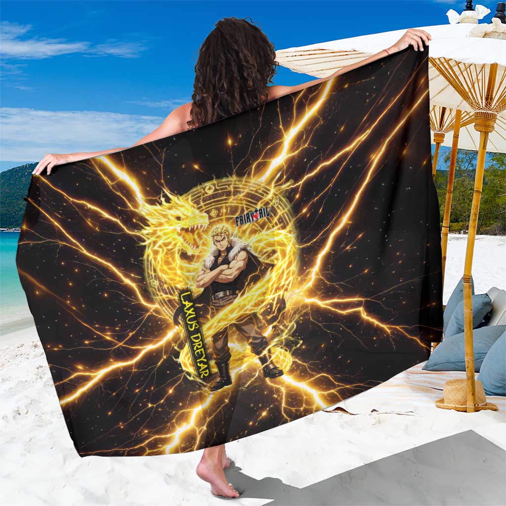 Laxus Dreyar Fairy Tail Sarong Lightning Dragon Anime Style with Electric Surge Visuals