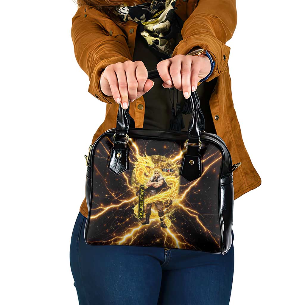 Laxus Dreyar Fairy Tail Shoulder Handbag Lightning Dragon Anime Style with Electric Surge Visuals