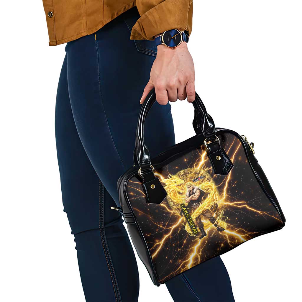 Laxus Dreyar Fairy Tail Shoulder Handbag Lightning Dragon Anime Style with Electric Surge Visuals