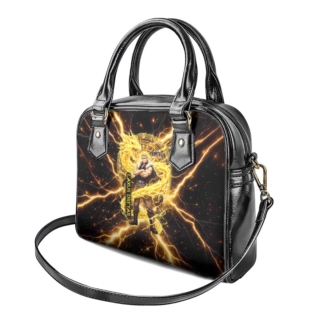 Laxus Dreyar Fairy Tail Shoulder Handbag Lightning Dragon Anime Style with Electric Surge Visuals