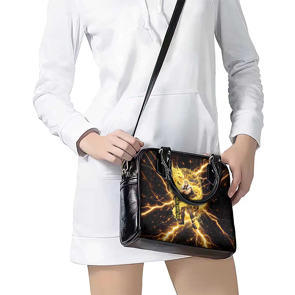 Laxus Dreyar Fairy Tail Shoulder Handbag Lightning Dragon Anime Style with Electric Surge Visuals