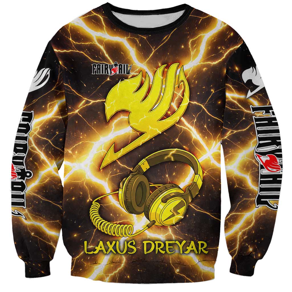 Laxus Dreyar Fairy Tail Sweatshirt Lightning Dragon Anime Style with Electric Surge Visuals
