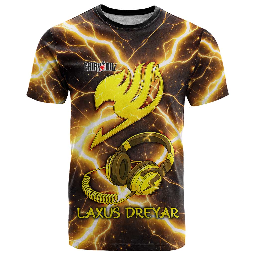 Laxus Dreyar Fairy Tail T Shirt Lightning Dragon Anime Style with Electric Surge Visuals