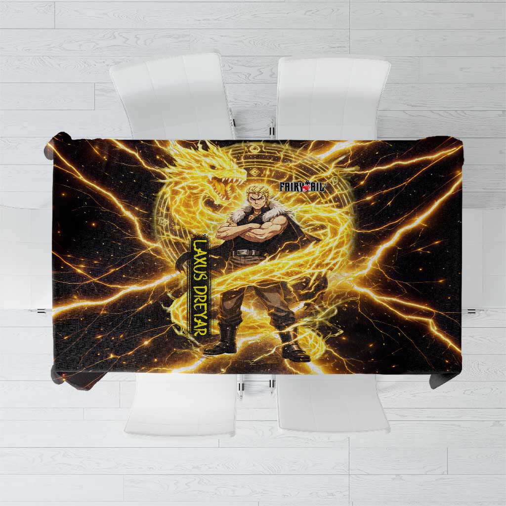 Laxus Dreyar Fairy Tail Tablecloth Lightning Dragon Anime Style with Electric Surge Visuals