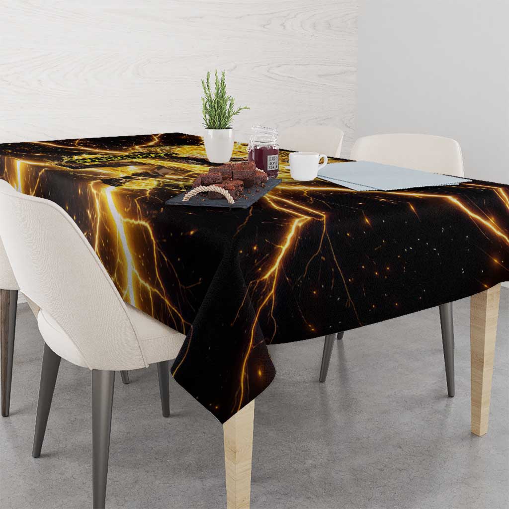 Laxus Dreyar Fairy Tail Tablecloth Lightning Dragon Anime Style with Electric Surge Visuals