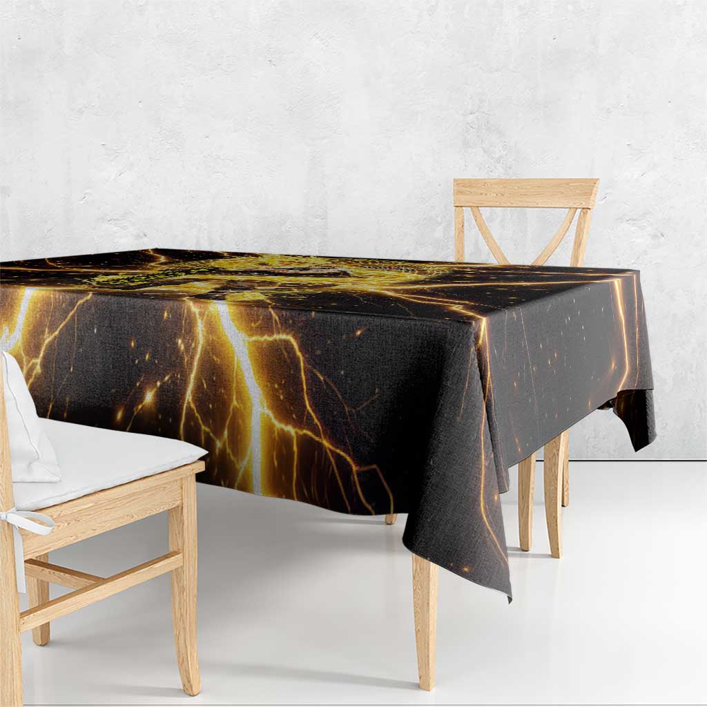 Laxus Dreyar Fairy Tail Tablecloth Lightning Dragon Anime Style with Electric Surge Visuals