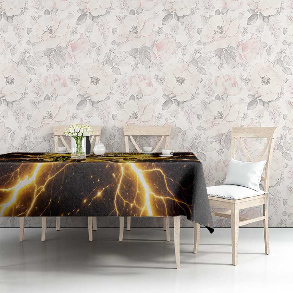 Laxus Dreyar Fairy Tail Tablecloth Lightning Dragon Anime Style with Electric Surge Visuals