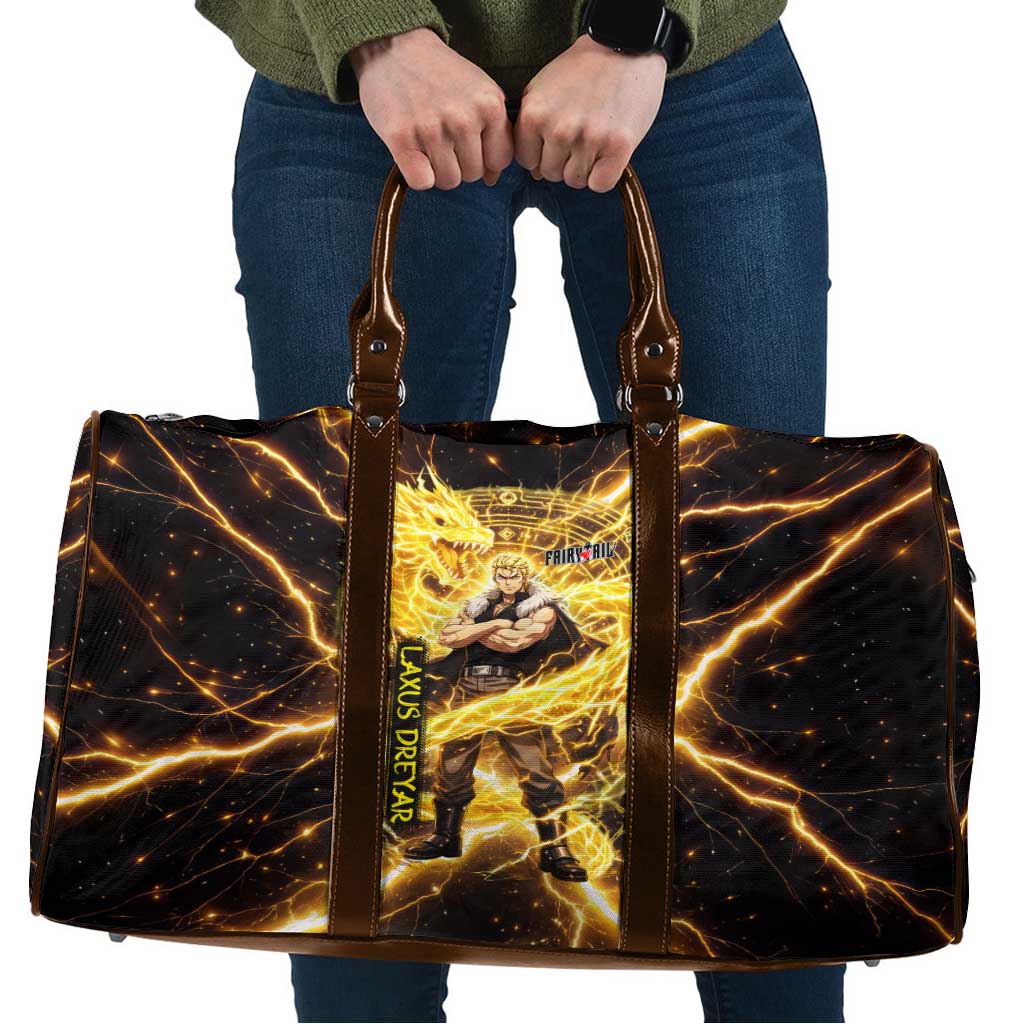 Laxus Dreyar Fairy Tail Travel Bag Lightning Dragon Anime Style with Electric Surge Visuals