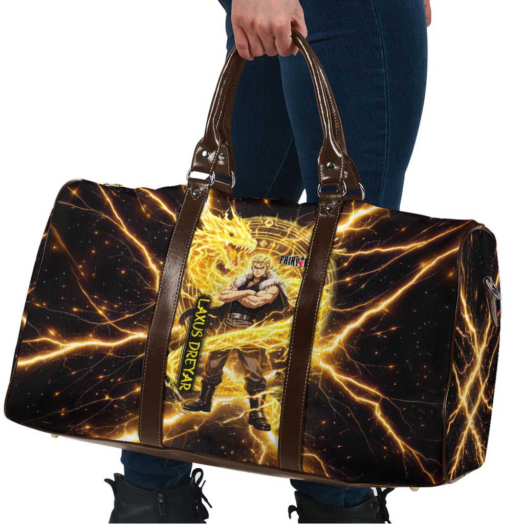 Laxus Dreyar Fairy Tail Travel Bag Lightning Dragon Anime Style with Electric Surge Visuals