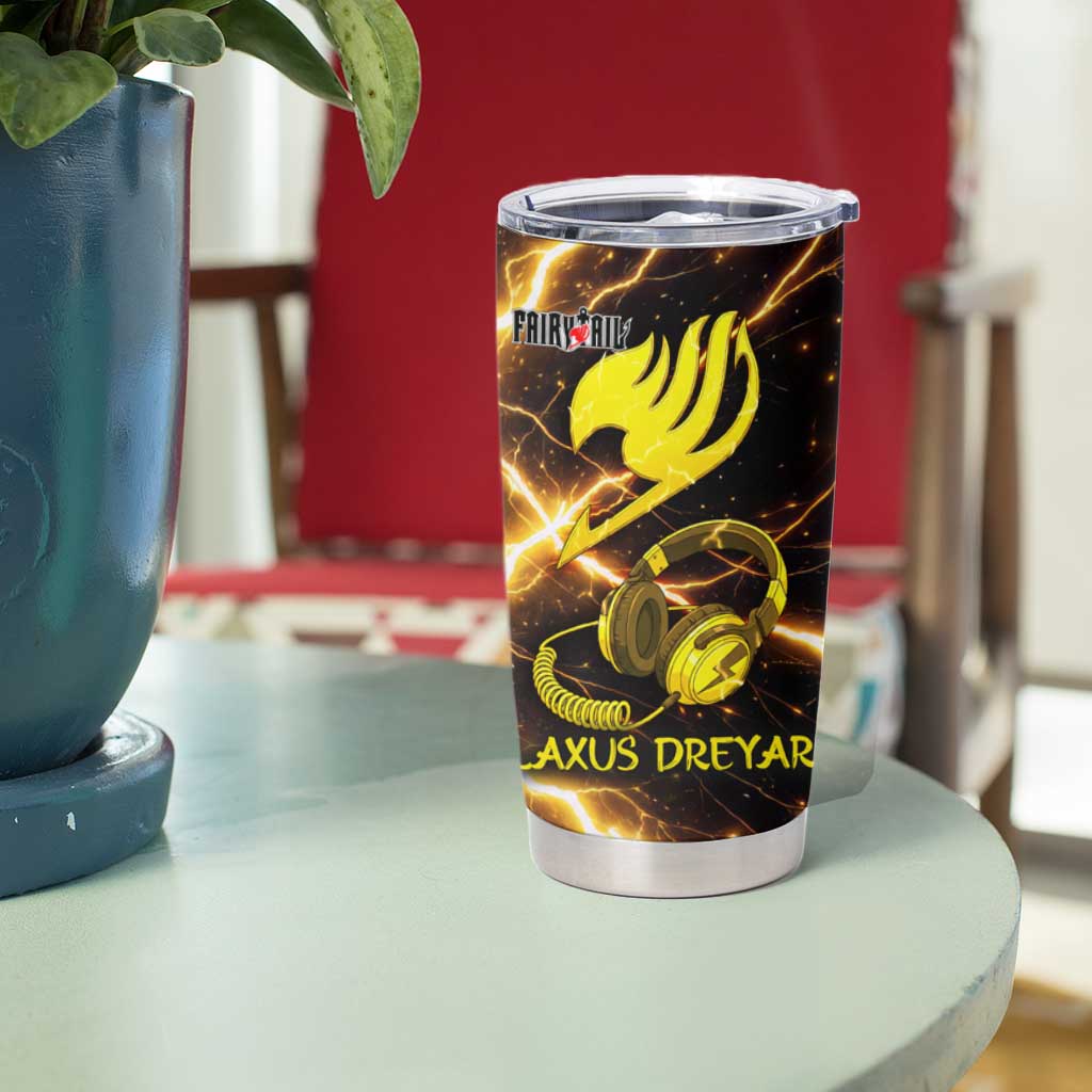 Laxus Dreyar Fairy Tail Tumbler Cup Lightning Dragon Anime Style with Electric Surge Visuals