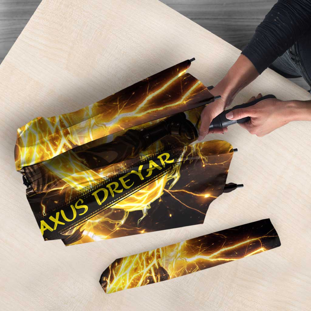 Laxus Dreyar Fairy Tail Umbrella Lightning Dragon Anime Style with Electric Surge Visuals