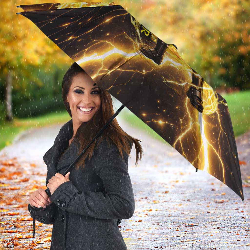 Laxus Dreyar Fairy Tail Umbrella Lightning Dragon Anime Style with Electric Surge Visuals