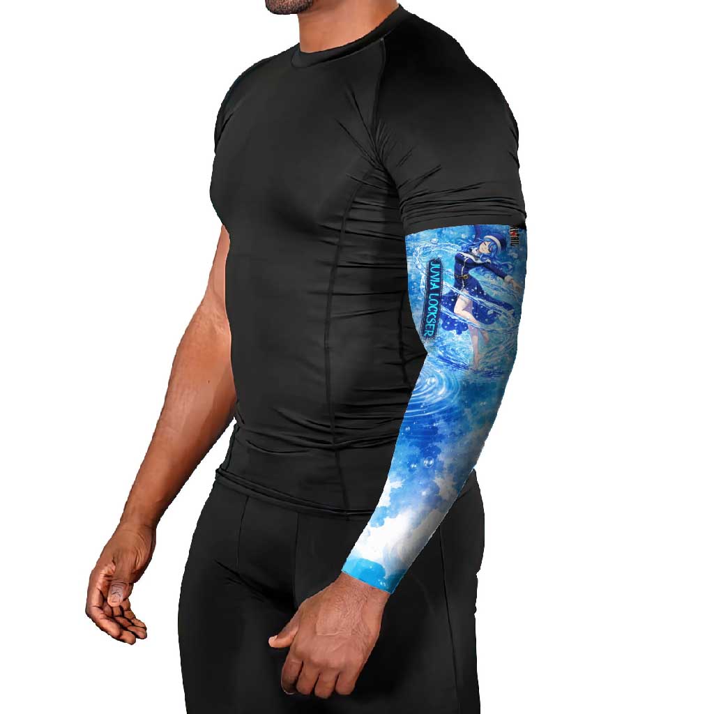 Juvia Lockser Fairy Tail Arm Sleeves Water Magic Anime Style with Heart and Raindrop Aesthetic