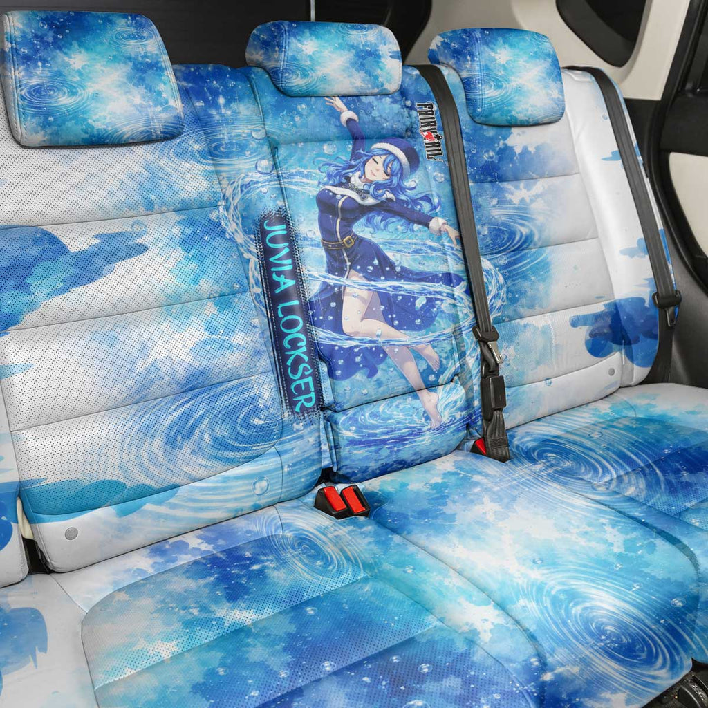 Juvia Lockser Fairy Tail Back Car Seat Cover Water Magic Anime Style with Heart and Raindrop Aesthetic