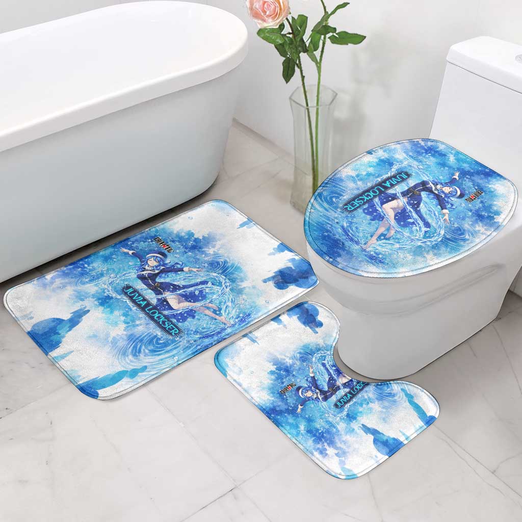 Juvia Lockser Fairy Tail Bathroom Set Water Magic Anime Style with Heart and Raindrop Aesthetic