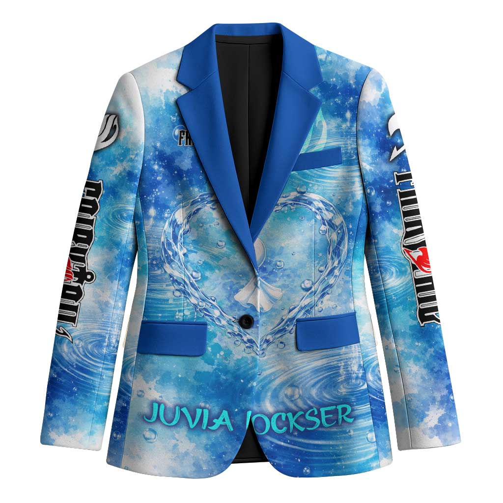 Juvia Lockser Fairy Tail Blazer Water Magic Anime Style with Heart and Raindrop Aesthetic