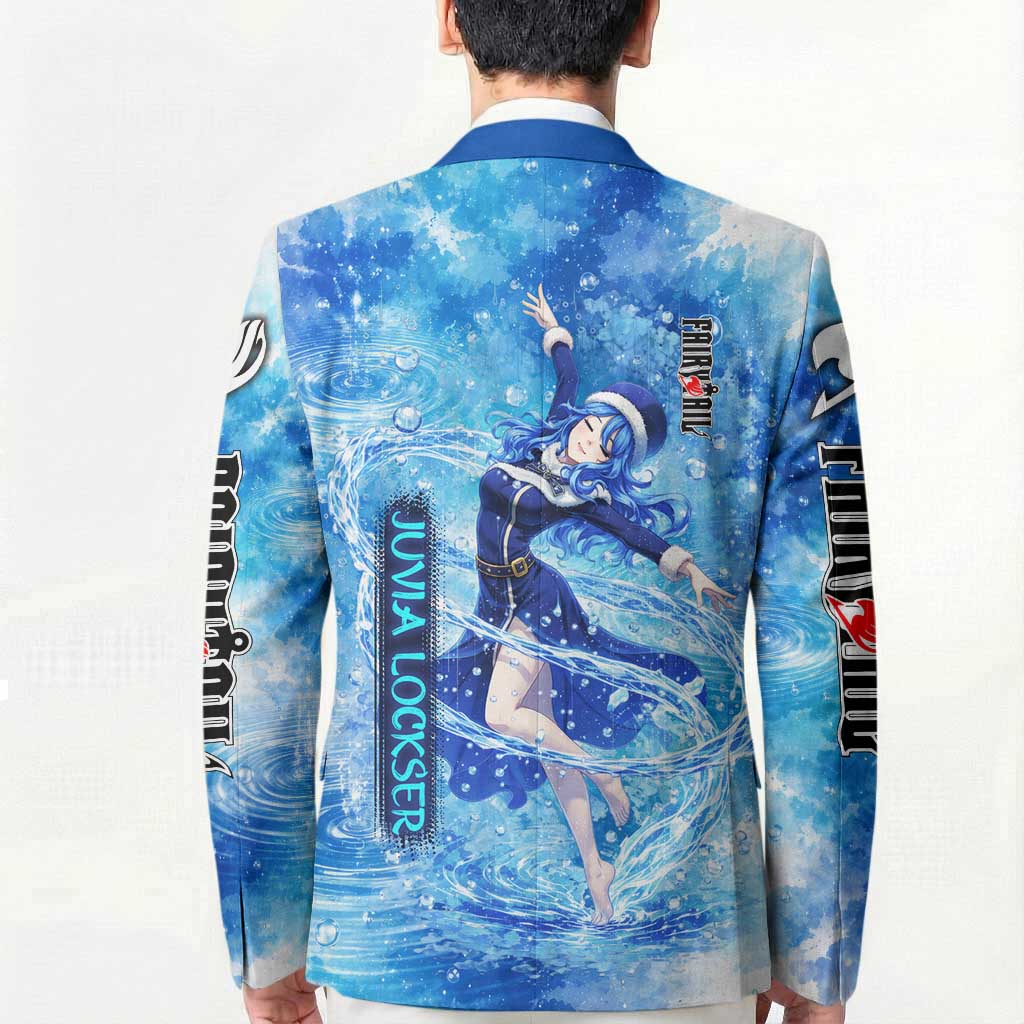 Juvia Lockser Fairy Tail Blazer Water Magic Anime Style with Heart and Raindrop Aesthetic