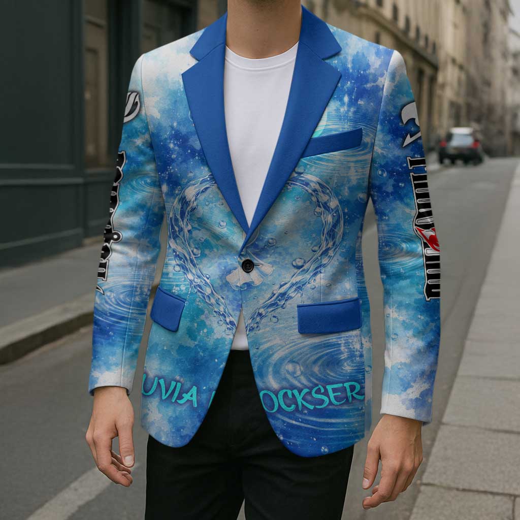 Juvia Lockser Fairy Tail Blazer Water Magic Anime Style with Heart and Raindrop Aesthetic
