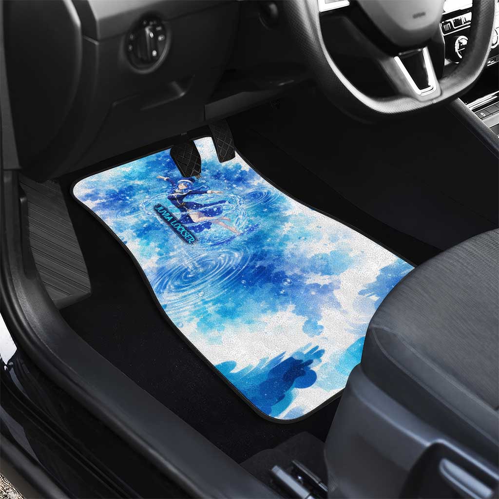 Juvia Lockser Fairy Tail Car Mats Water Magic Anime Style with Heart and Raindrop Aesthetic