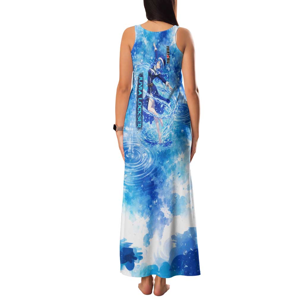 Juvia Lockser Fairy Tail Family Matching Tank Maxi Dress and Hawaiian Shirt Water Magic Anime Style with Heart and Raindrop Aesthetic