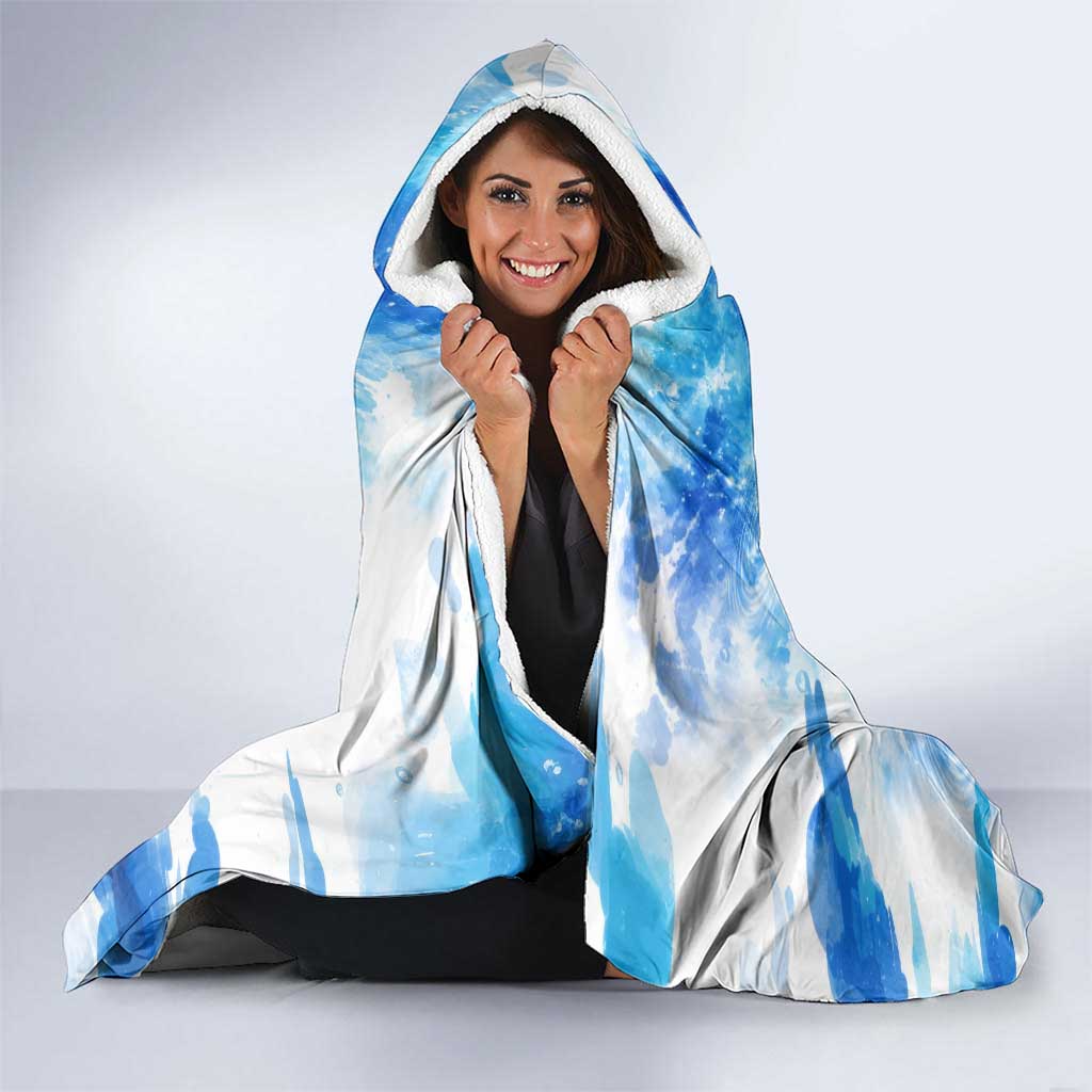 Juvia Lockser Fairy Tail Hooded Blanket Water Magic Anime Style with Heart and Raindrop Aesthetic