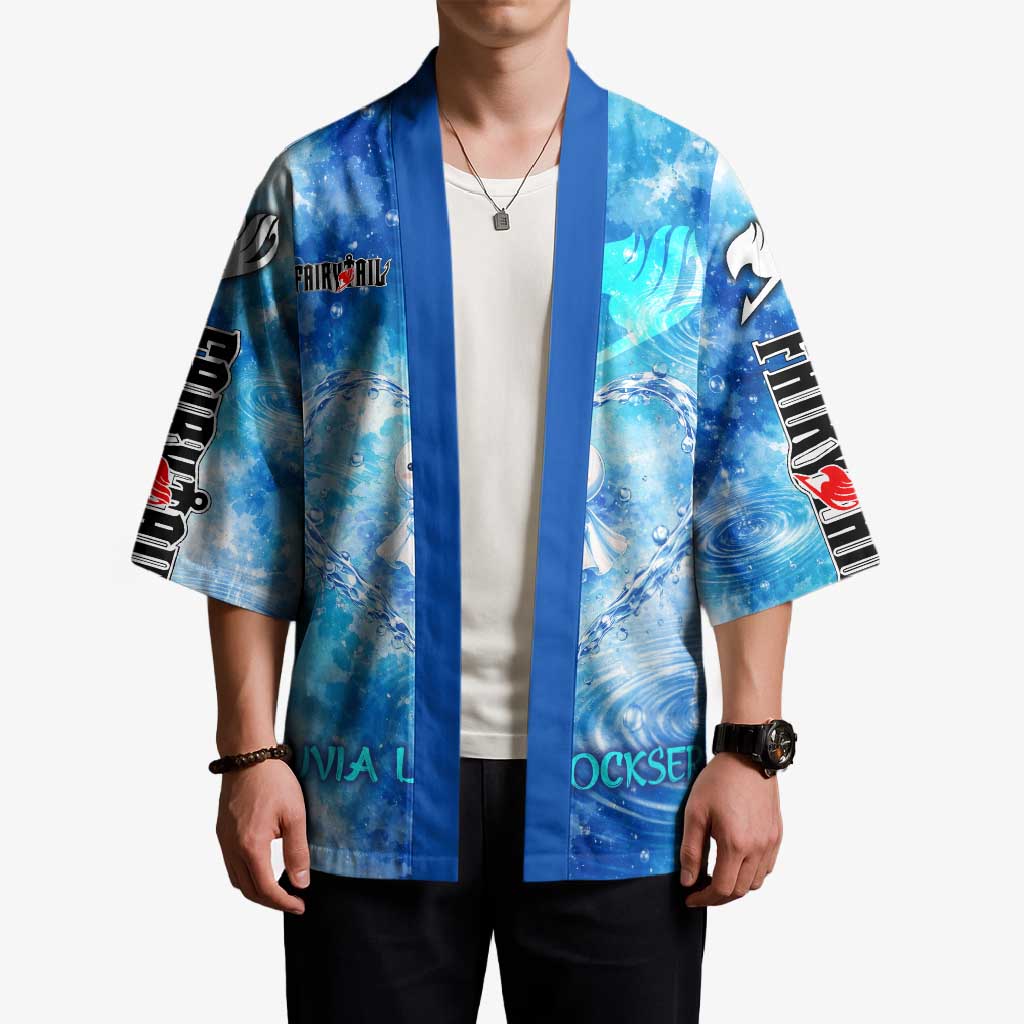 Juvia Lockser Fairy Tail Kimono Water Magic Anime Style with Heart and Raindrop Aesthetic