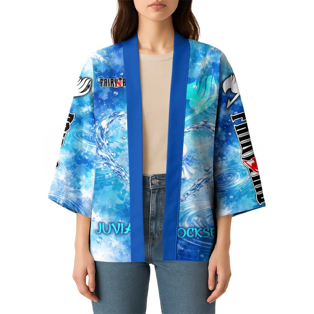 Juvia Lockser Fairy Tail Kimono Water Magic Anime Style with Heart and Raindrop Aesthetic