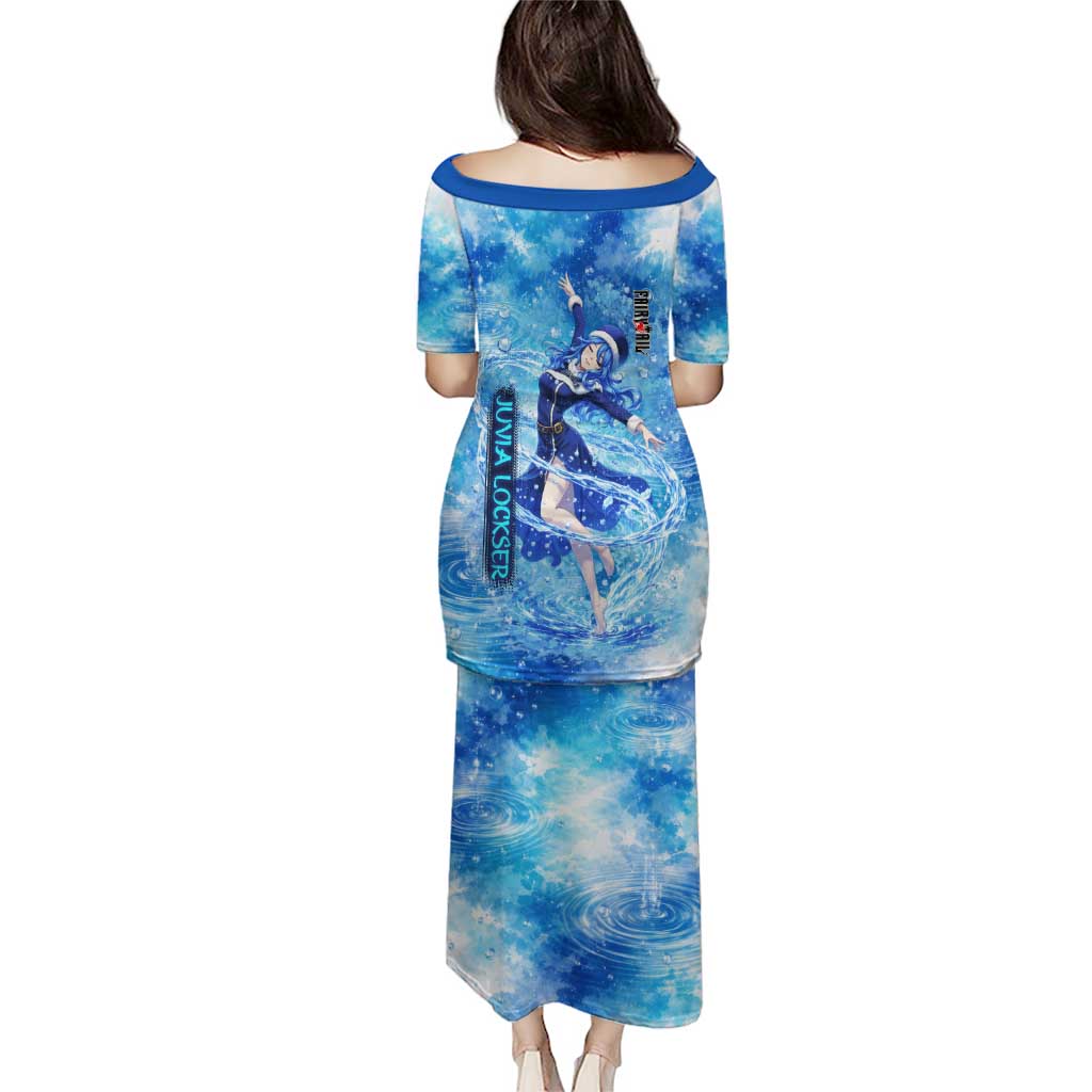Juvia Lockser Fairy Tail Puletasi Water Magic Anime Style with Heart and Raindrop Aesthetic