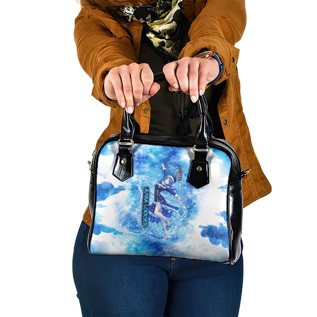 Juvia Lockser Fairy Tail Shoulder Handbag Water Magic Anime Style with Heart and Raindrop Aesthetic