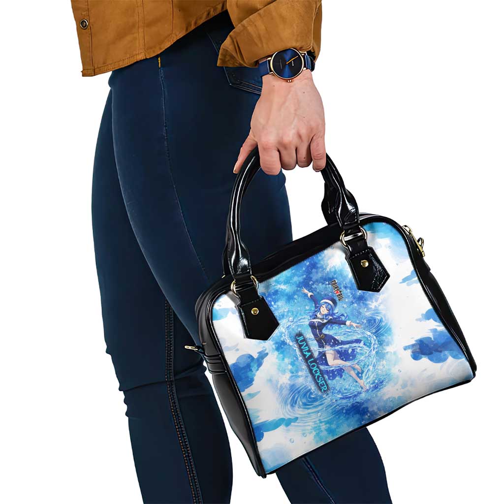 Juvia Lockser Fairy Tail Shoulder Handbag Water Magic Anime Style with Heart and Raindrop Aesthetic