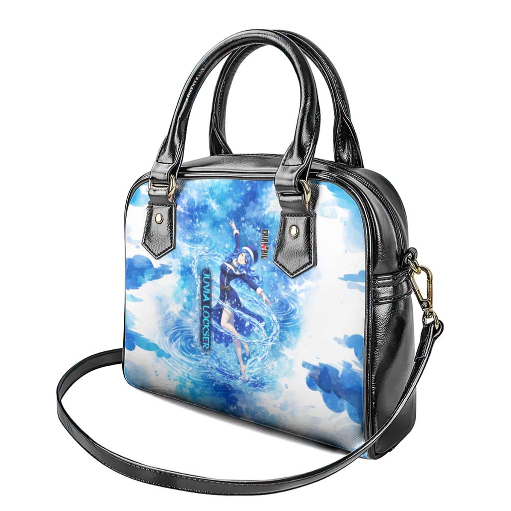 Juvia Lockser Fairy Tail Shoulder Handbag Water Magic Anime Style with Heart and Raindrop Aesthetic