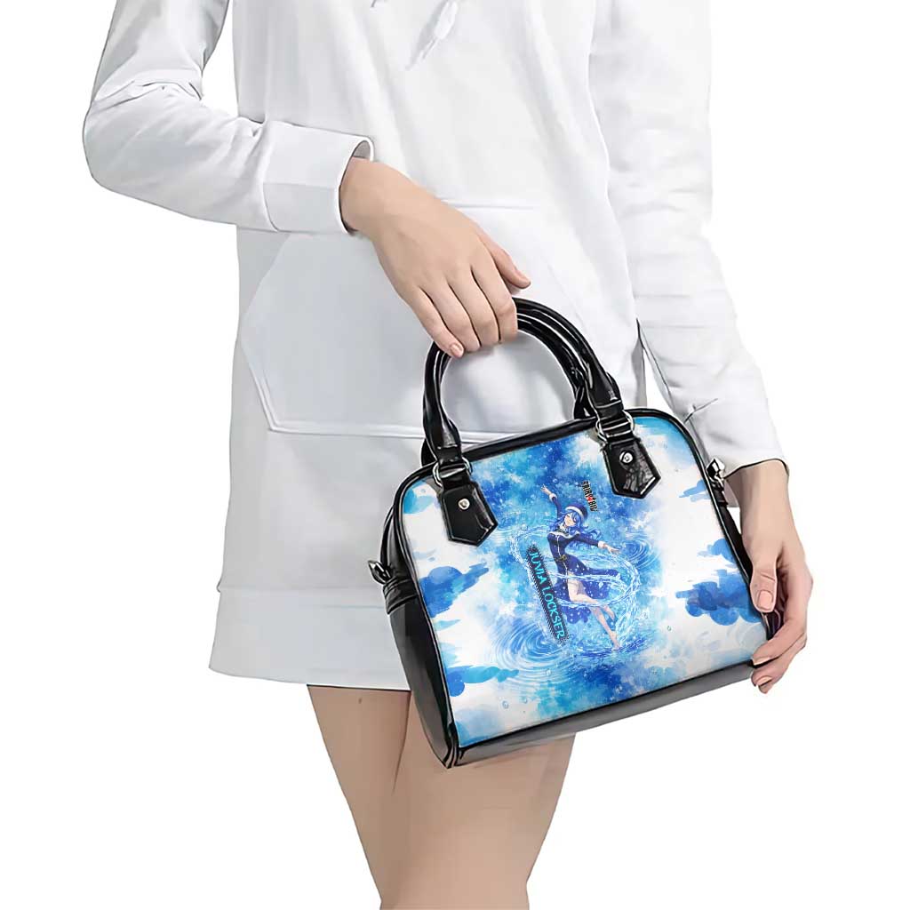 Juvia Lockser Fairy Tail Shoulder Handbag Water Magic Anime Style with Heart and Raindrop Aesthetic