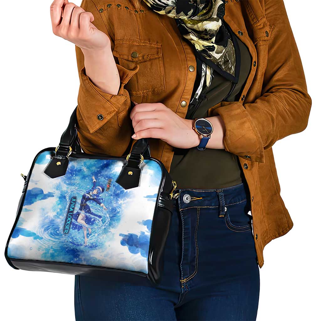 Juvia Lockser Fairy Tail Shoulder Handbag Water Magic Anime Style with Heart and Raindrop Aesthetic