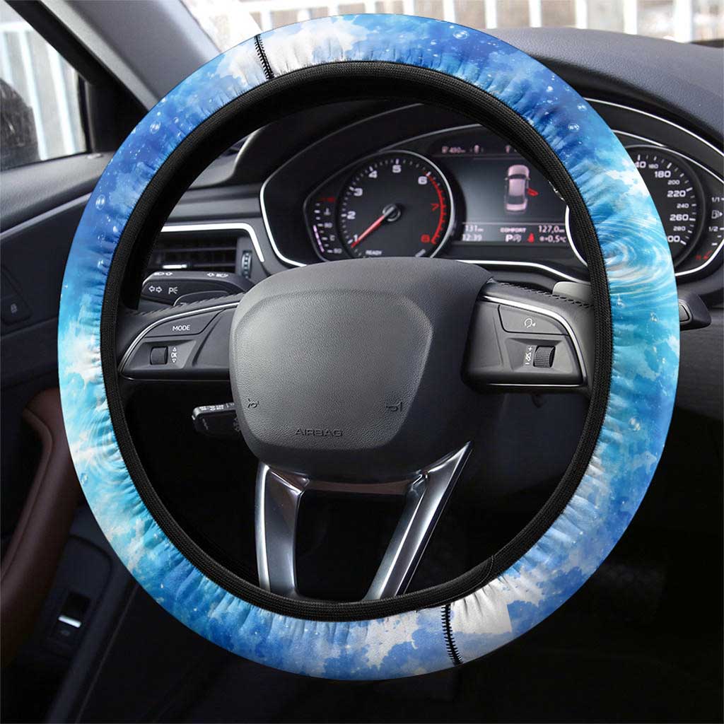 Juvia Lockser Fairy Tail Steering Wheel Cover Water Magic Anime Style with Heart and Raindrop Aesthetic