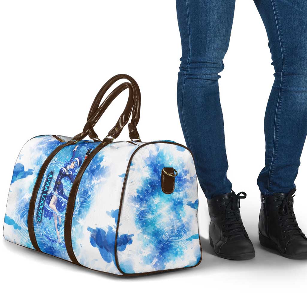 Juvia Lockser Fairy Tail Travel Bag Water Magic Anime Style with Heart and Raindrop Aesthetic