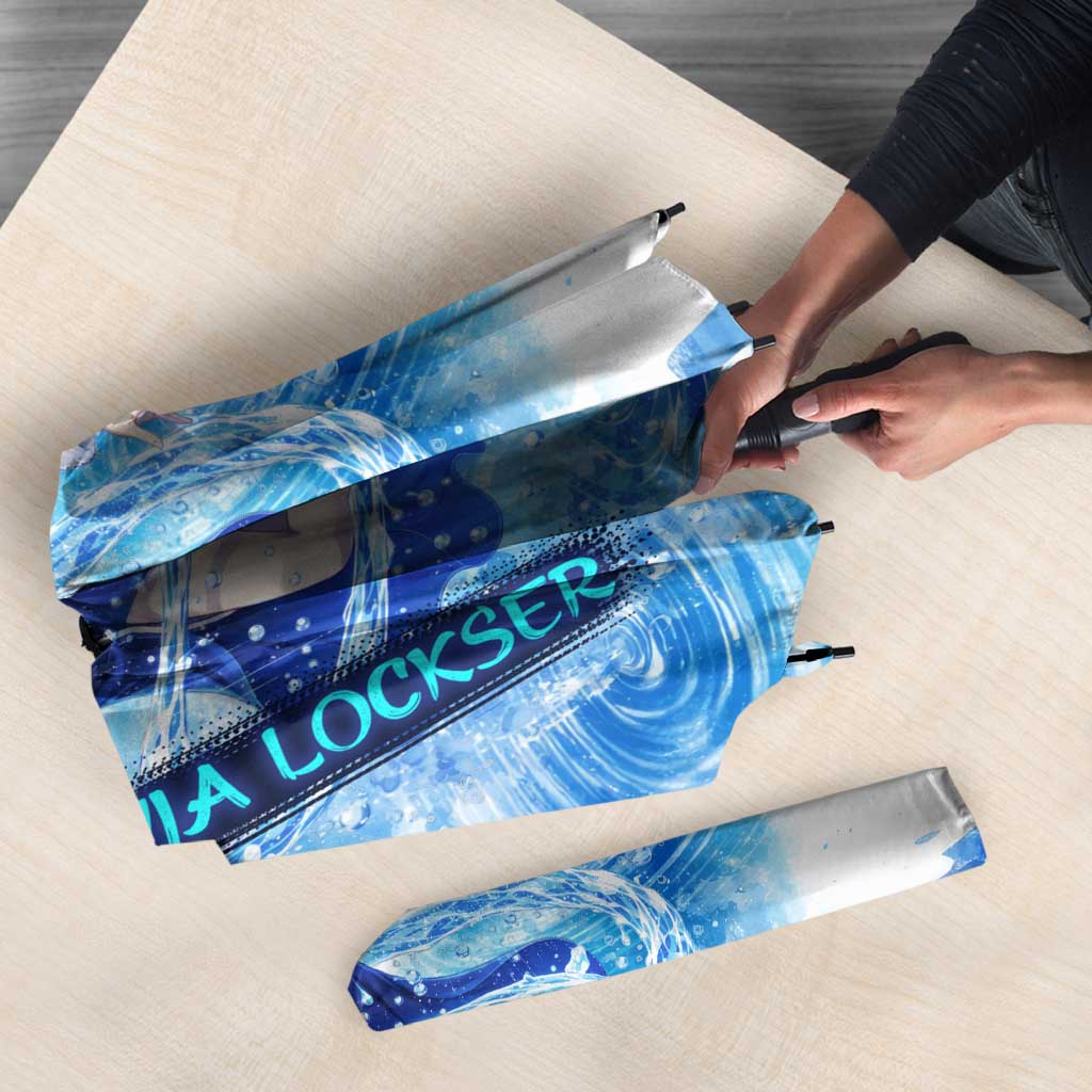 Juvia Lockser Fairy Tail Umbrella Water Magic Anime Style with Heart and Raindrop Aesthetic