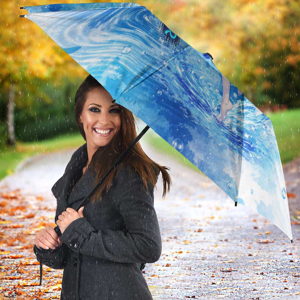 Juvia Lockser Fairy Tail Umbrella Water Magic Anime Style with Heart and Raindrop Aesthetic