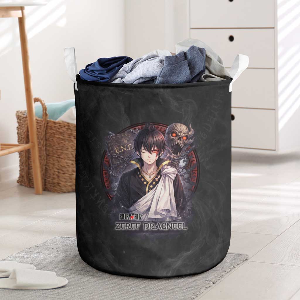 Zeref Dragneel Fairy Tail Laundry Basket Dark Magic Circle Design with E.N.D Demon Aesthetic